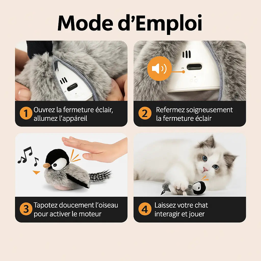 Oiseau Interactif à Battements d’Ailes