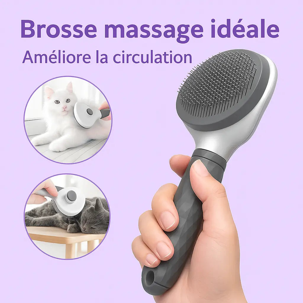Brosse Anti-Poils 2-en-1 Chien & Chat