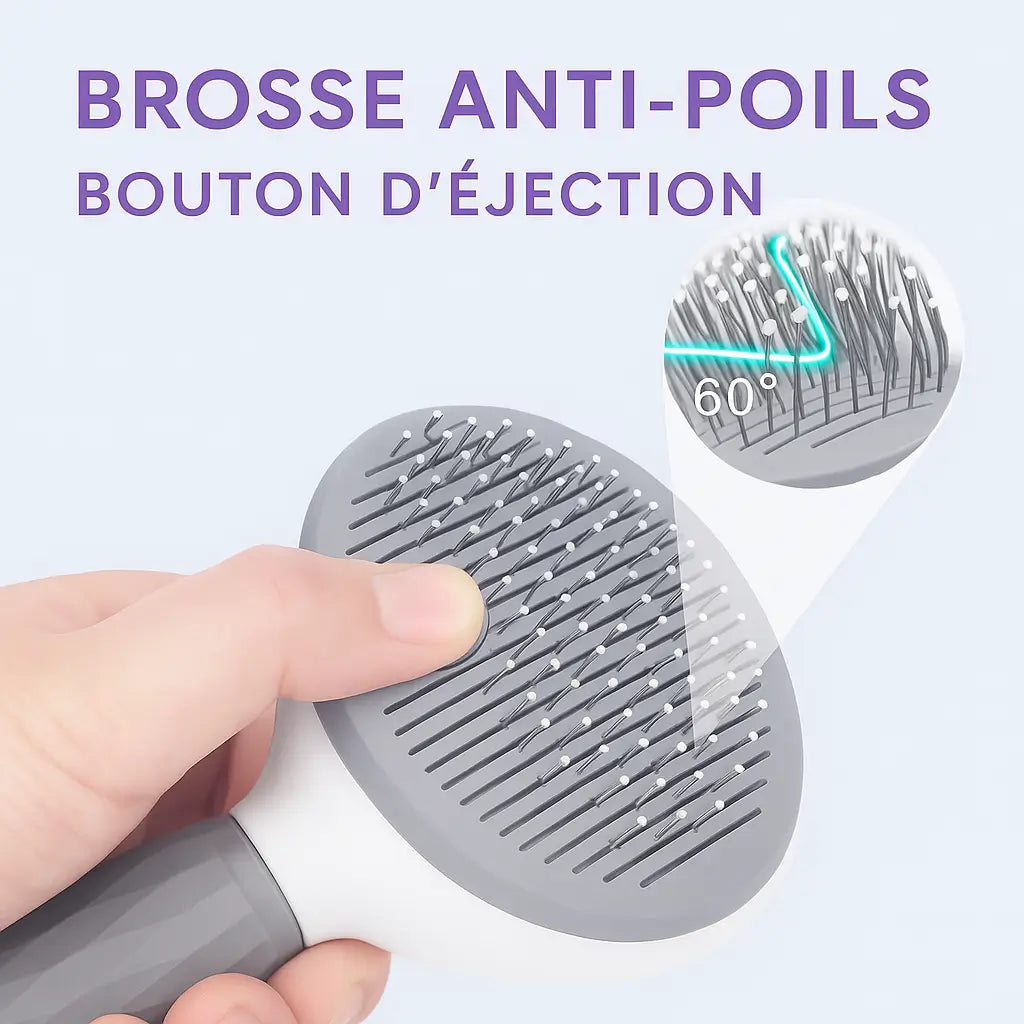 Brosse Anti-Poils 2-en-1 Chien & Chat