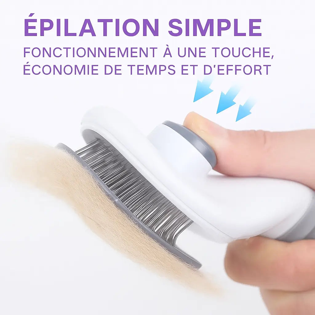 Brosse Anti-Poils 2-en-1 Chien & Chat