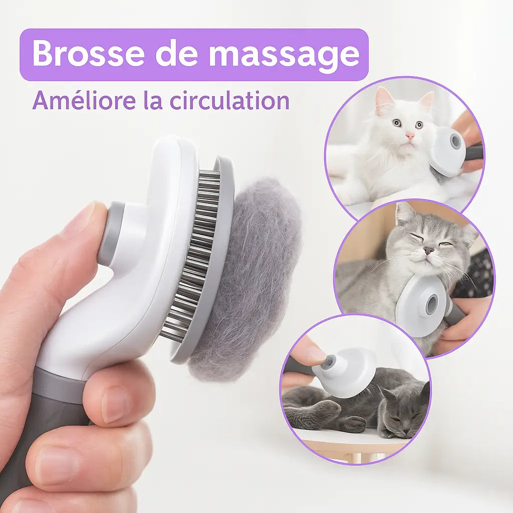 Brosse Anti-Poils 2-en-1 Chien & Chat