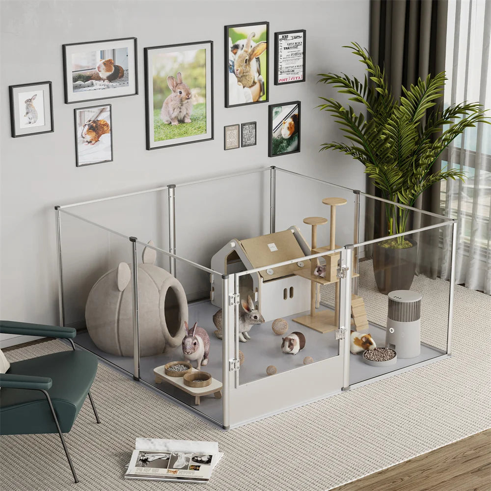 Enclos transparent XXL pour chiens & petits animaux