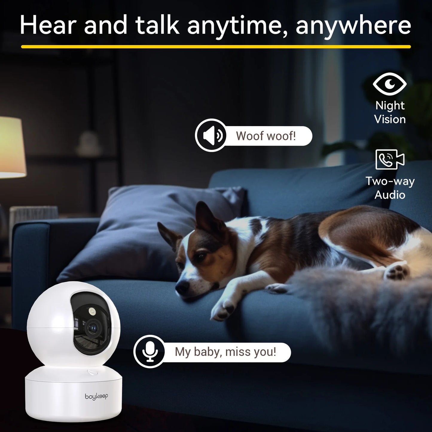 Caméra de surveillance intérieure intelligente
