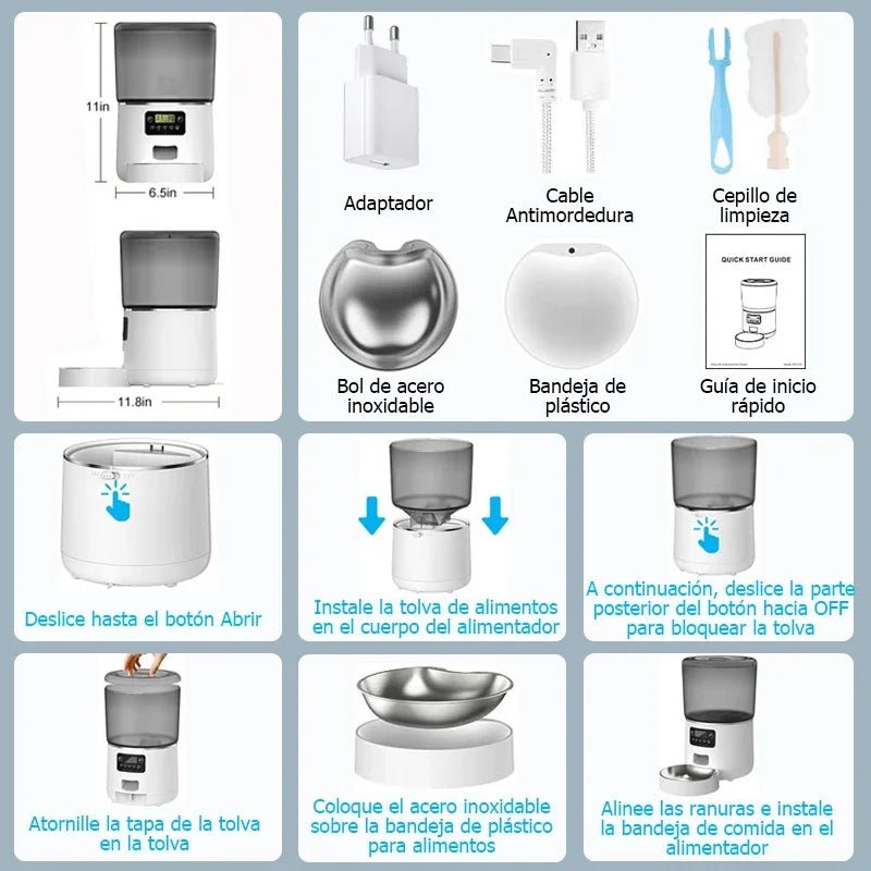 Distributeur automatique de croquettes 4L