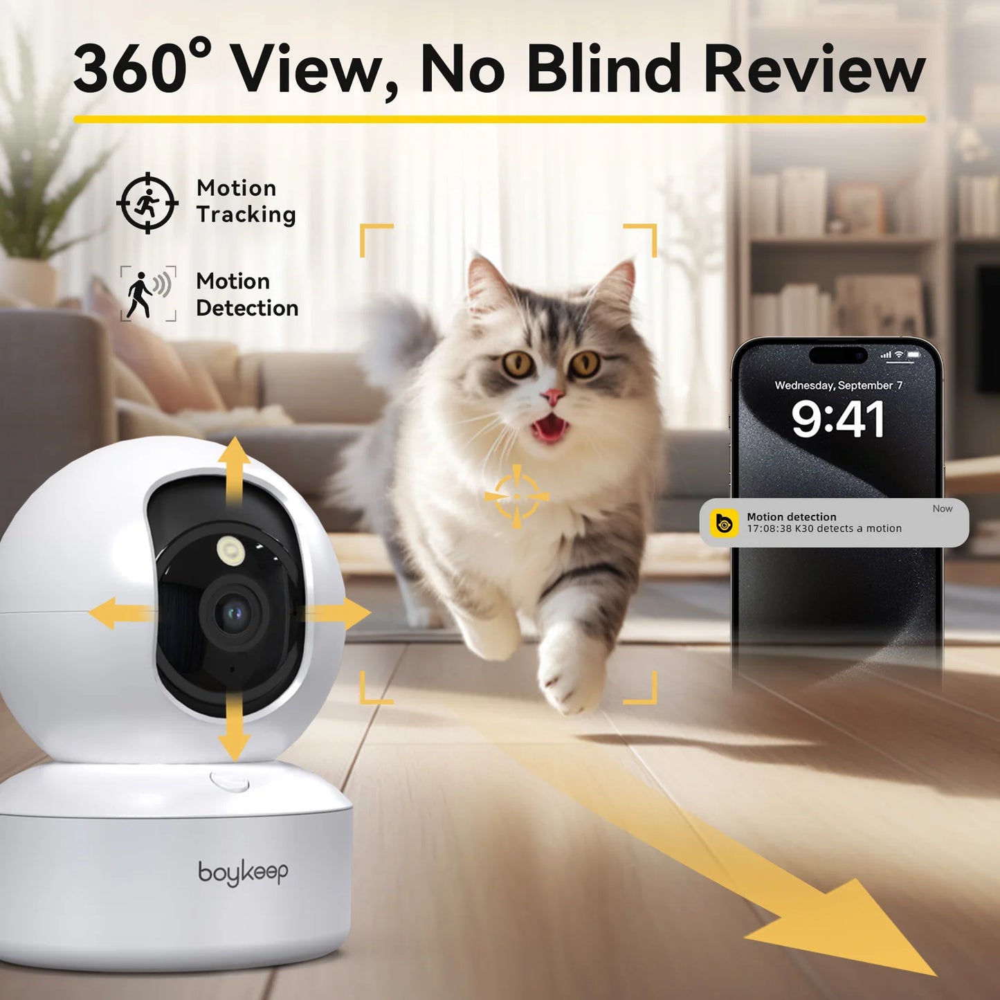 Caméra de surveillance intérieure intelligente