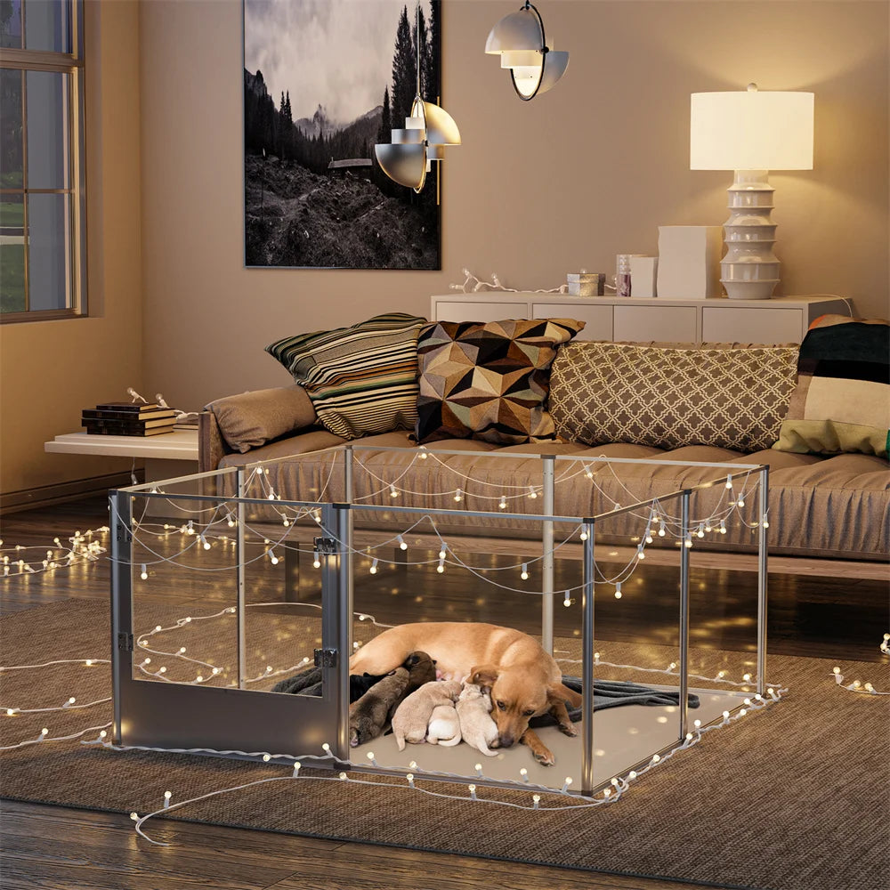 Enclos transparent XXL pour chiens & petits animaux