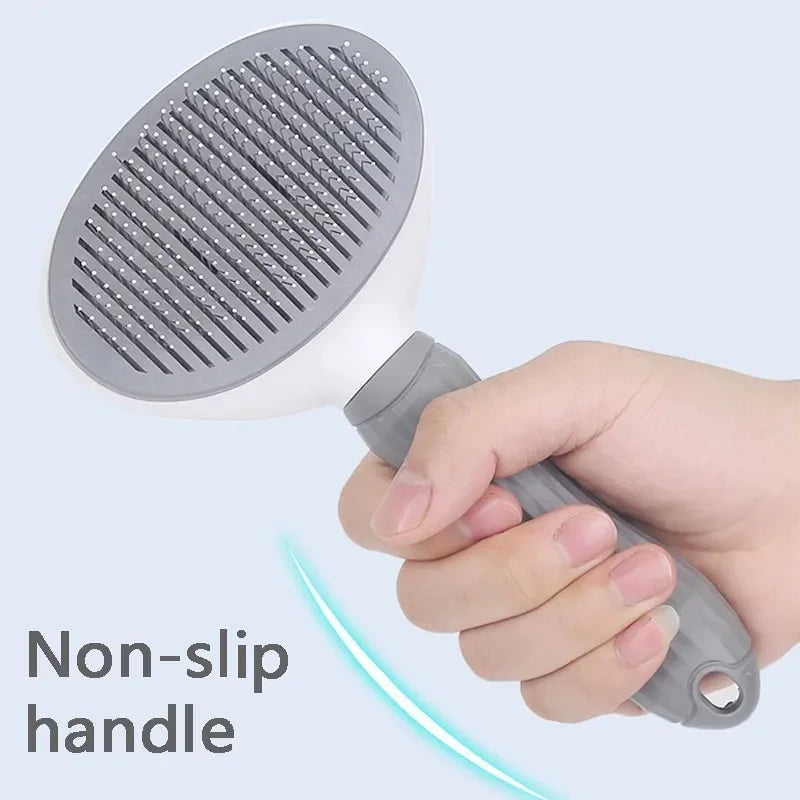 Brosse autonettoyante anti-poils pour chats & chiens