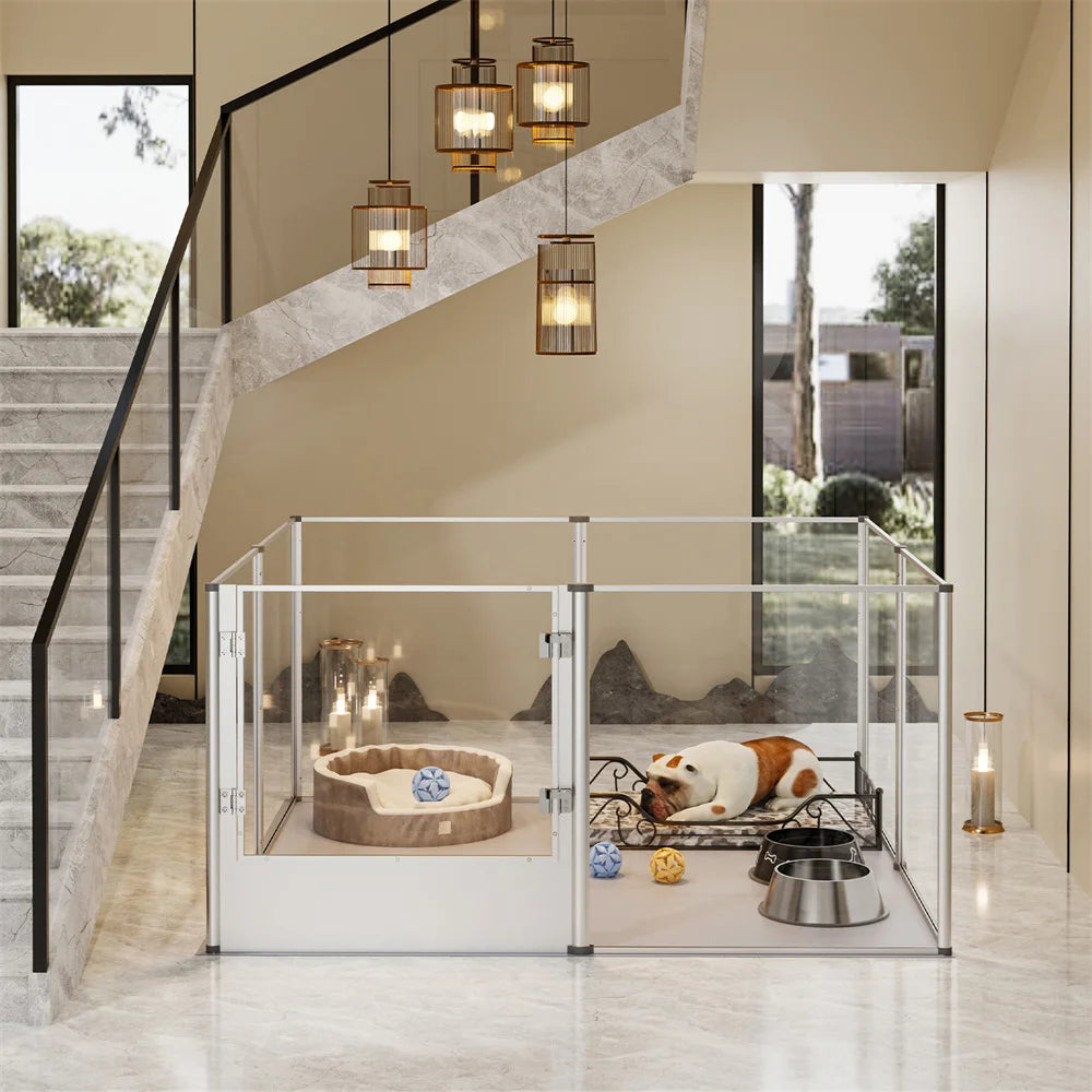 Enclos transparent XXL pour chiens & petits animaux