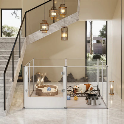 Enclos transparent XXL pour chiens & petits animaux